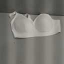 Wireless Comfortable Bra Seamless No Underwire Bras Full Coverage Push Up Women Wirefree Bras with Support (White, 34D) 