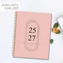 2 x Monthly Planner 2025-2027, Simplified Monthly Calendar Planner, 24 Months Calendar, July 2025 - June 2027, 8.5" * 11", Waterproof Cover with Spiral Bound, for Office, School - Pink