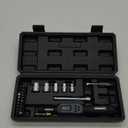 GROWNEER Digital Torque Screwdriver, 2.66-53.1 In-lbs/0.3-6 Nm, 1/4'' Drive Inch Pound Torque Screwdriver Electrician with Buzzer & LED Indicator, 27 In 1 Torque Wrench Screwdriver Set (Black)