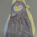 3PCS Animal Hand Towels - 14.5" x 9.8" Penguin & Duck Design with Hanging Loops | Super Soft for Kitchen, Bathroom (Grey/Blue/Yellow)
