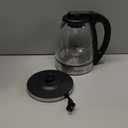 Hamilton Beach Glass Electric Tea Kettle, Water Boiler & Heater, 1 Liter, 1500 Watts for Fast Boiling, BPA Free, Cordless Serving, Auto-Shutoff & Boil-Dry Protection, Soft Blue LED (40930)