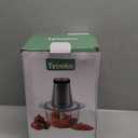 Electric Food Processor Vegetable Chopper, Easy Clean Meat Grinder with 2 Bowls (8 Cup Stainless Steel+8 Cup Glass), Small Food Mixer for Fruits/Meat/Nuts/Fish/Veggie/Pet Food/Baby Food