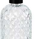 12Oz Glass Soap Dispenser with 304 Black Rustproof Stainless-Steel Pump, Refillable Glass Soap Dispenser for Kitchen, Bathroom, Farmhouse (Clear)