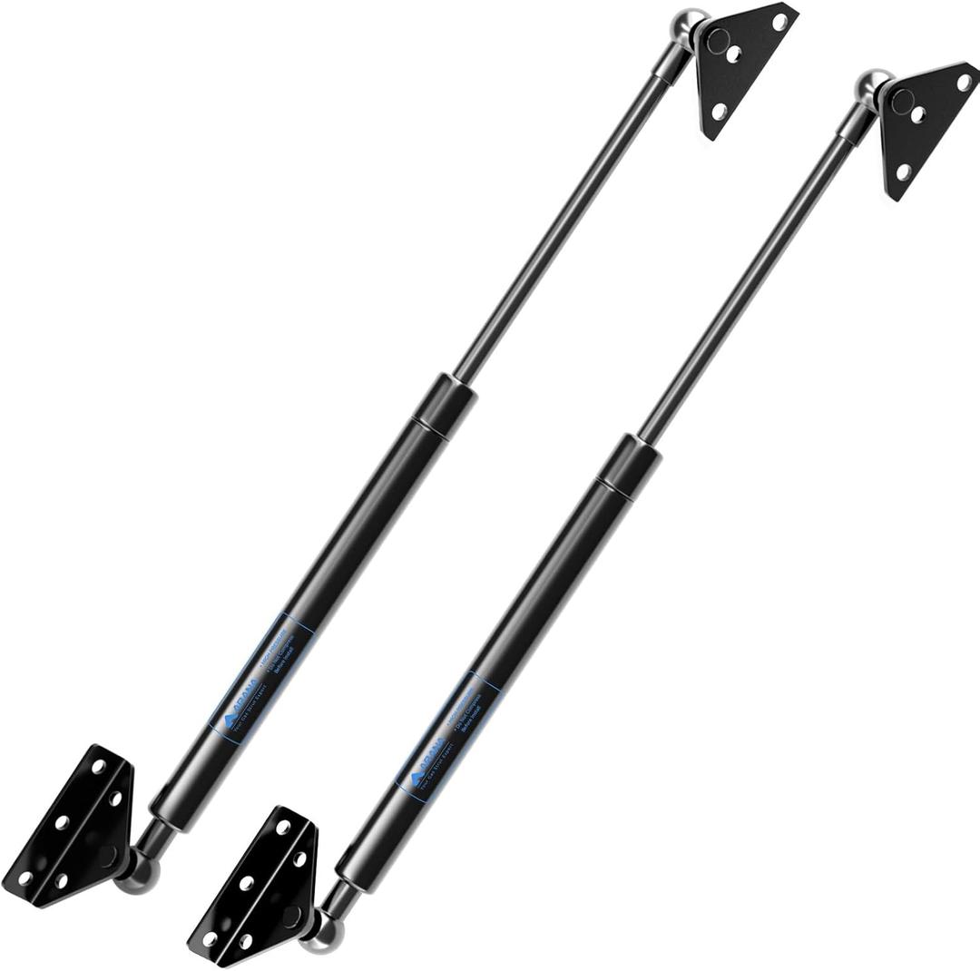 ARANA 25 inch 200 lbs Gas Struts for Heavy Lid with Brackets(One-Piece), Gas Shocks Spring Lift Lid 25", Heavy Duty Lift Support for RV Bed Boat Engine Cover Trap Door(Fits 37-50", 160-220 lbs), 2 Pcs