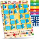 Matching Memory Game for Kids Ages 3-5 4-8, Board Games for 4-6, Car Airplane Camping Travel Toys Games Activities for 3-5 4-8, Toddler Kid Road Trip Essentials, Birthday Gifts for Kids Boys Girls
