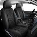 AOMSAZTO Seat Covers Chevy Colorado: Full Set Custom Fit for 2023 2024 2025 Chevrolet Colorado Crew Cab Z71 LT ZR2 Breathable Leather Truck Car Seat Protector (Black)