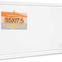 Bulletin Board, 35 x 17 1/2 inches Felt Board - Decorative Pin Board, Cork Board Alternative for Wall, Foldable Picture Board Self-Adhesive Vision Board Prayer Board with 20 Pushpins - White