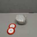 Blulu 100 Pcs Christmas Clear Acrylic Ornament Blanks Bulk Round Acrylic Discs Ornament Vinyl Christmas Hanging Circle Ornaments Blank with 2 Rolls Red Ribbon for Xmas Tree DIY Crafts(4 Inch)