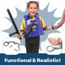 Ultimate All-in-One Kids Police Role Play Toy Kit - 15-Piece Policeman Pretend Play Set for Kids - SWAT Accessories for Dress Up Costumes - Badge, Shield, Vest, Handcuffs Included