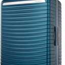 Framelock Max 29" Large Checked Hardshell Zipperless Luggage - Highly Secure Integrated Eazylock Mechanism - RightHeight Adjustable Handle - 360 Spinner Wheels - Airline Approved - Emerald Teal (Blue)