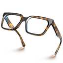 VISOONE Rectangle TR90 Blue Light Blocking Glasses Computer Eyewear with Preppy Look for Women and Men Cougar