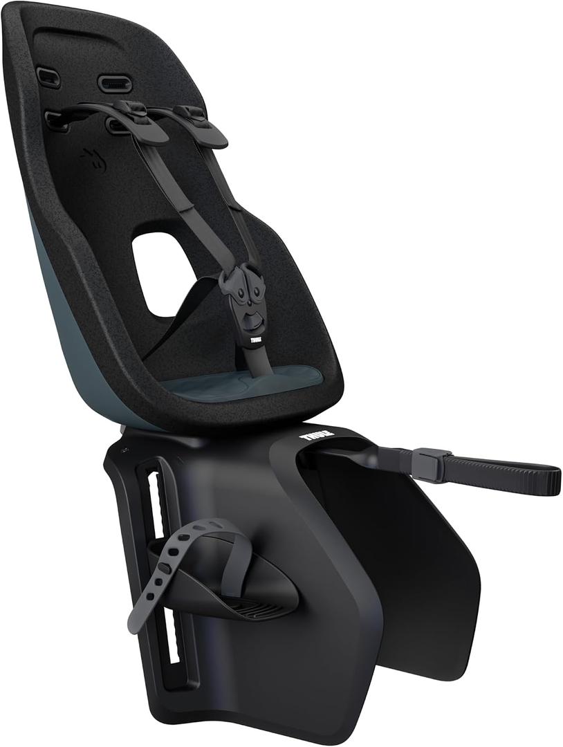 Thule Yepp Nexxt 2 Maxi Rack-Mounted Child Bike seat, Adjustable footrests and 5-Point Harness, Easy to Mount Design, Reflective Details
