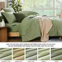 WRENSONGE Queen Comforter Set - 7 Pieces Sage Green Soft Bed in a Bag Queen with Fitted Sheet, Flat Sheet, 2 Pillow Shams, and 2 Pillowcases- Queen Bedding Sets for All Season