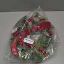 Christmas Wreaths for Front Door, Christmas Wreath for Indoor and Outdoor, Christmas Decorations, Christmas Door Wreath with Red Bow and Golden Ball, Pine Cones