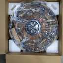 Orison 22" Caged Low Profile Ceiling Fan With Light, Remote, and App Control - Flush Mount, 7 Blades, 6 Speeds, 4 Bulbs