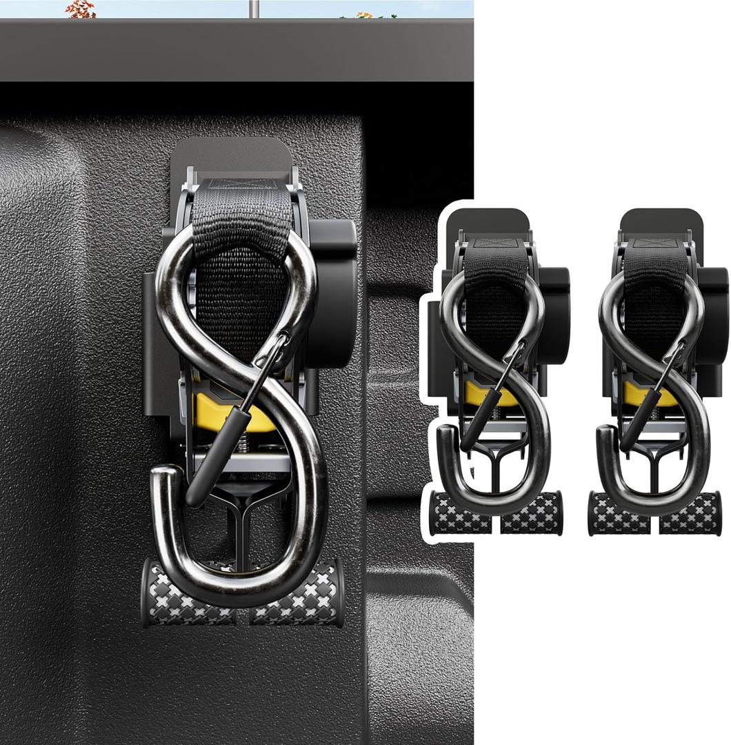 SZYANG 2PCS Retractable Ratchet Straps Compatible with 2023-2026 Chevy Colorado GMC Canyon Retractable Tie Down Straps Replacement for 2023-2026 Chevy Colorado Accessories