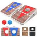 ROPODA Portable Cornhole Board Set,24 x 16 in Corn Hole Games for Adults with 8 Bean Bags, Lightweight Aluminum Alloy Edging Cornhole Set for Outdoor Games，Beach and Tailgates.