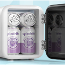 CROWNFUL Mini Fridge, 4 Liter/6 Can Portable Cooler and Warmer Personal Fridge for Skin Care, Cosmetics, Food, Great for Bedroom, Office, Car, Dorm, ETL Listed (White)