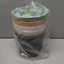 Mueller Plant and Flower Pot 6/1 Set, Heavy Duty 6 Inch European Made Stylish Indoor/Outdoor Decorative Planter, for All House Plants, Flowers, Herbs, Multicolor