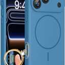 Miracase Magnetic for iPhone 17 Pro Max Case, Compatible with MagSafe, Integrated Silicone Camera Control Cover, 3.0mm Thicken Shockproof Drop Protection Phone Case for 17 ProMax, Blue