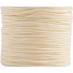 KONMAY 1.0mm Braided Nylon Bracelet Making String Cord, 305 Yards Nylon Shamballa Macram/Beading Cord,Chinese Knotting Cord, Kumihimo Beading String, Cream 520