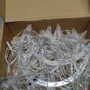 Riakrum 11.48 ft 21 LED Star and Moon String Lights Plug in Christmas Warm White Fairy Light Waterproof Decor for Bedroom USB Powered LED Curtain Light with USB Battery Box Cable Clip Wedding Party