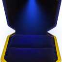 GBYAN Ring Box with LED Light Jewelry Display Gift Box for Proposal,Engagement, Wedding (blue) (2.5" x 2.5" x 1.8")