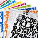 5 Sheets Letter Stickers, 440 Alphabet Sticker, 1 inch Vinyl Self-Adhesive Sticker Letters, Black Alphabets ABC Stickers, for DIY Mailbox House Numbers, Embellishments & Decorations Multicolor