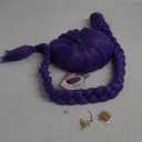 47 Inches Long Purple Braided Hair Anime Costume Wig – High Temperature Heat Resistant Silk Fiber – Natural Looking Cosplay Wig for Halloween Party, Cosplay (Purple, Adult Size)