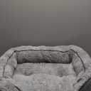 INVENHO Medium Dog Beds for Medium Dogs Washable, Rectangle Dog Bed Medium Size Dog, Orthopedic Dog Bed, Warming Soft Calming Sleeping Puppy Bed Durable Pet Bed with Anti-Slip Bottom M(30"x24"x9") (Grey)