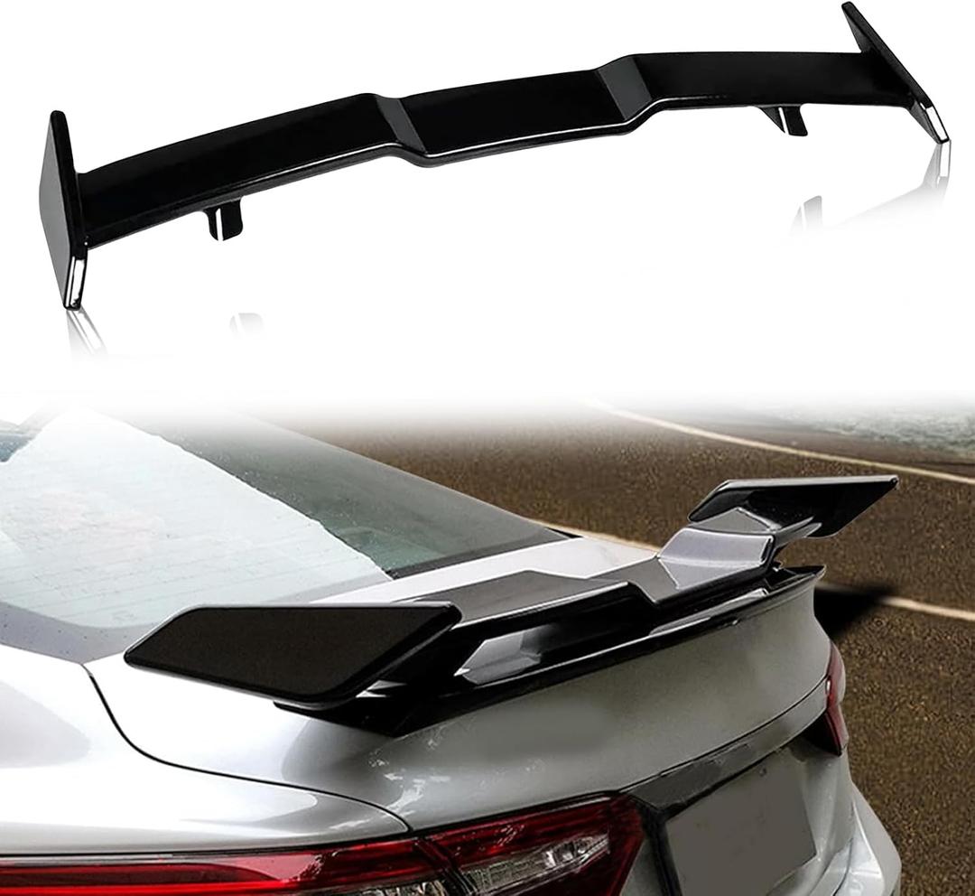 Rear Spoiler Compatible with Toyota Camry 8th Gen SE XSE LE XLE M4 Style 2018-2024 Rear Trunk Wing ABS Rear Trunk Lip Wing Spoiler (Gloss Black)