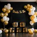 Ledido Black Transparent Balloon Boxes With 78 Letters, Letter Box for Baby Shower Clear Baby Box Black Balloon Boxes for Birthday, Bridal Shower, Graduation Prom Party Decoration, 5 PCS