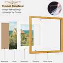 Vintage 18x18 Frame, Antique Gold Photo Frames with Plexiglass Front,Ornate Square 18x18 Picture Frame Display 14x14 with Mat or 18 x 18 Frame Without, Wall Dcor,1 Pack,Gold