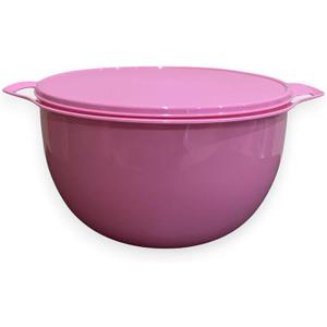 Tupperware Thatsa Mega Bowl Mixing Bowl 42 Cups 10L Pink with Matching Lid