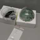 Gray Green Glass Pendant Lights Kitchen Island Lighting Globe Pendant Light Fixtures Modern Pendant Lighting for Kitchen Island Bedroom Living Dining Room Light Fixture(5.9in, 1-Pack)