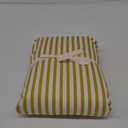JELLYMONI Striped Sheets Set Queen Size, 4 Pieces 100% Cotton Bed Sheets - 16" Deep Pockets Fitted Flat Sheet & Pillowcase Bedding Set, Ultra-Soft, Machine Washable