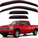 Lightronic WV194040 in-Channel Side Window Deflectors Rain Guards, Dark Smoke, 4-Pieces Set, Fits 2007-2013 Chevrolet Silverado/GMC Sierra 1500/2500 HD/3500 HD, All Extended Cab