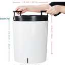 SAROSORA Large Round Self Watering Planter Pot 12.5'' 2-Pack for Home Garden Patio Tall Tree(White 2-Pack)