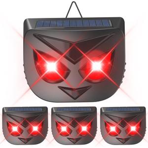 Solar Nocturnal Animal Repeller Outdoor Coyote Deterrent Predator Eyes Animal Deterrent Predator Lights for Chicken Coop, Raccoon, Deer, Skunk, Fox Out of Yard Garden Patio, 4 Pack Solar Nocturnal Animal Repeller Outdoor Coyote Deterrent Predator Eyes Animal Deterrent Predator Lights for Chicken Coop, Raccoon, Deer, Skunk, Fox Out of Yard Garden Patio, 4 Pack