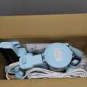 Roomie Tec Corded Stick Vacuum Cleaner - 450W, Lightweight 2 in 1 Handheld with Powerful Suction, Bagless HEPA Filter, Large Dust Capacity, 20ft Cable - Ideal for Floors, Dorm Room, & Home Cleaning (Cyan)