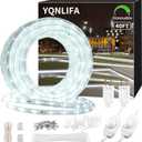 40ft LED Rope Lights, Dimmable 432 LEDs IP65 Waterproof Outdoor Indoor Linkable Cuttable Rope Light, 110V 6000K Daylight White Christmas Rope Light for Patio Garden Corridor Party Decor