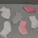 BISOUSOX Toddler Ruffle Socks for Girls, Baby Girl Grip White Frilly Grippy Non Slip Sock with Grips 0-6-12 Months 1-5T