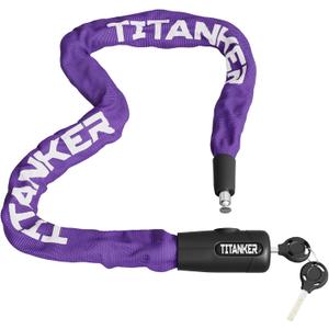 Titanker Bike Chain Lock with Keys, 3.3 Feet Security Heavy Duty Anti-Theft Bicycle Chain Locks for Bike, Motorcycle, Bicycle, Door, Gate, Fence, Grill (6mm, 8mm, 10mm Thick Chain)