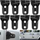 Door Hinge Cover Trim Exterior Accessories Decoration for 2018-2025 Jeep Wrangler JL JLU Sport Sahara Freedom Rubicon Unlimited & Gladiator JT 2-Door and 4-Door (Black 8PCS)