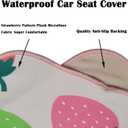 Car Seat Cover Protector Front Seats,for Gym Workout,Running,Swimming,Beach and Hiking,Waterproof Sweat Towel Bucket Seat Covers for Cars SUV Trucks (Strawberry, 1Pcs)