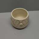 Napco Gold Bottom Face with Glasses White 4.5 x 4.75 Concrete Indoor Planter Pot