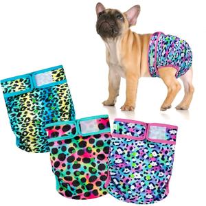 wegreeco Frenchie Dog Diapers Female No Tail Hole,Washable Pet French Puppy Bulldog Diapers Female for Period Heat,Reusable Doggy Doggie Dog Diapers （Cow Pattern Medium）