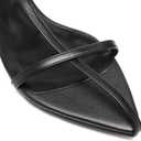 Flat Sandals for Women with Metal Buckle Ankle Strappy Ladies Fashion Slide Sandals Comfortable Summer Open Toe Women Sandals Dressy. (Black)