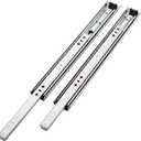 Soft Close Drawer Slides Set of 2 Heavy Duty Cabinet Rails, Size 25, 5x2 inch 