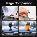 2 x 12v Car Heater, Portable Car Heater, Fast Heating Defogging & Defrosting, 360 Rotary Heating & Natural Wind Car Defroster, Plugs Into Cigarette Lighter (A, Universal)